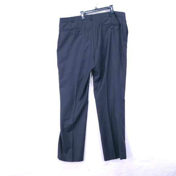 Kenneth Cole New York Black Wool Cashmere Suit Dress Pants Trousers Size 50L W44 - Picture 8 of 13